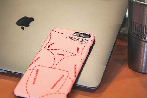 electronics pink iPhone case close-up photography mobile phone